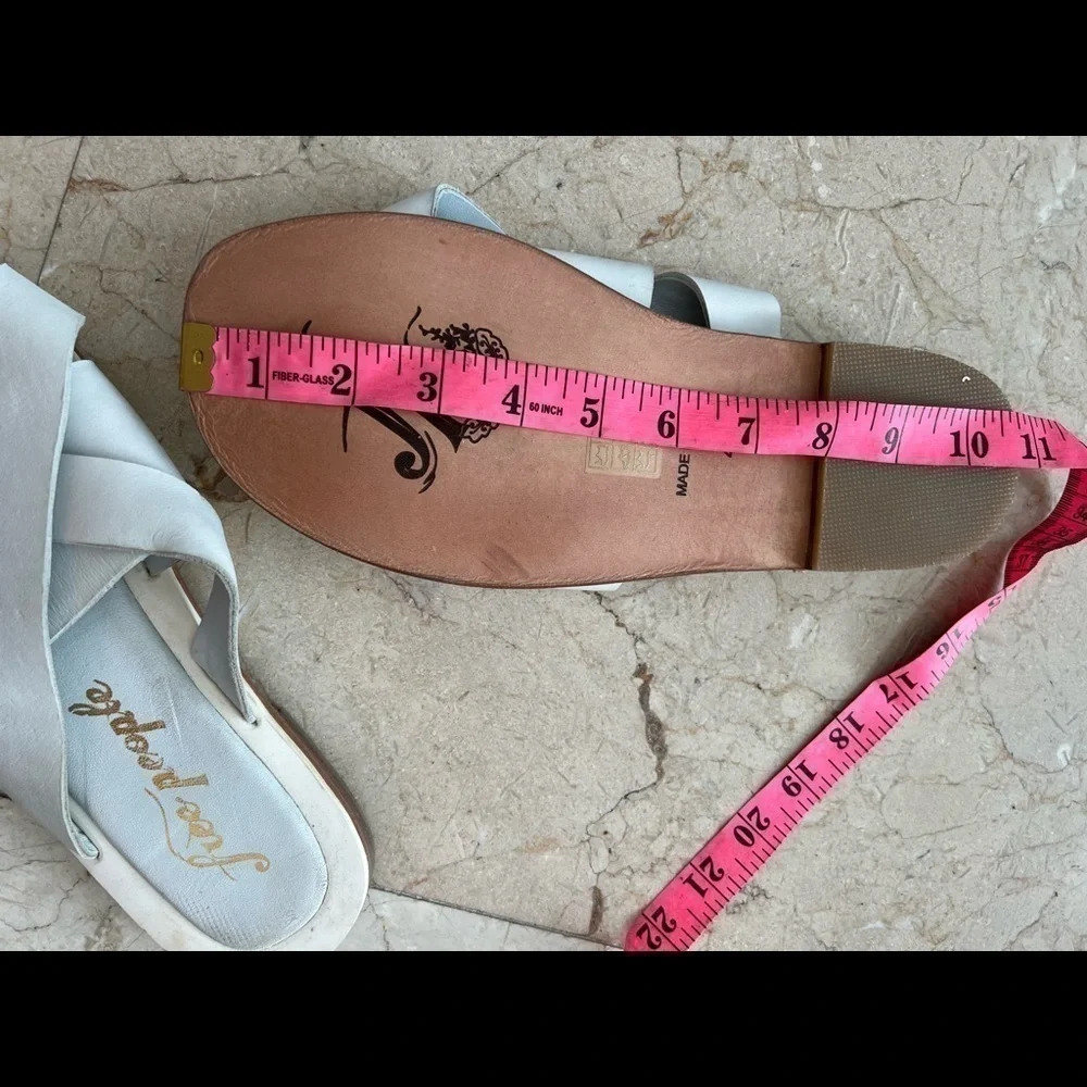Free People White Del Mar Slide Sandal Sze 40